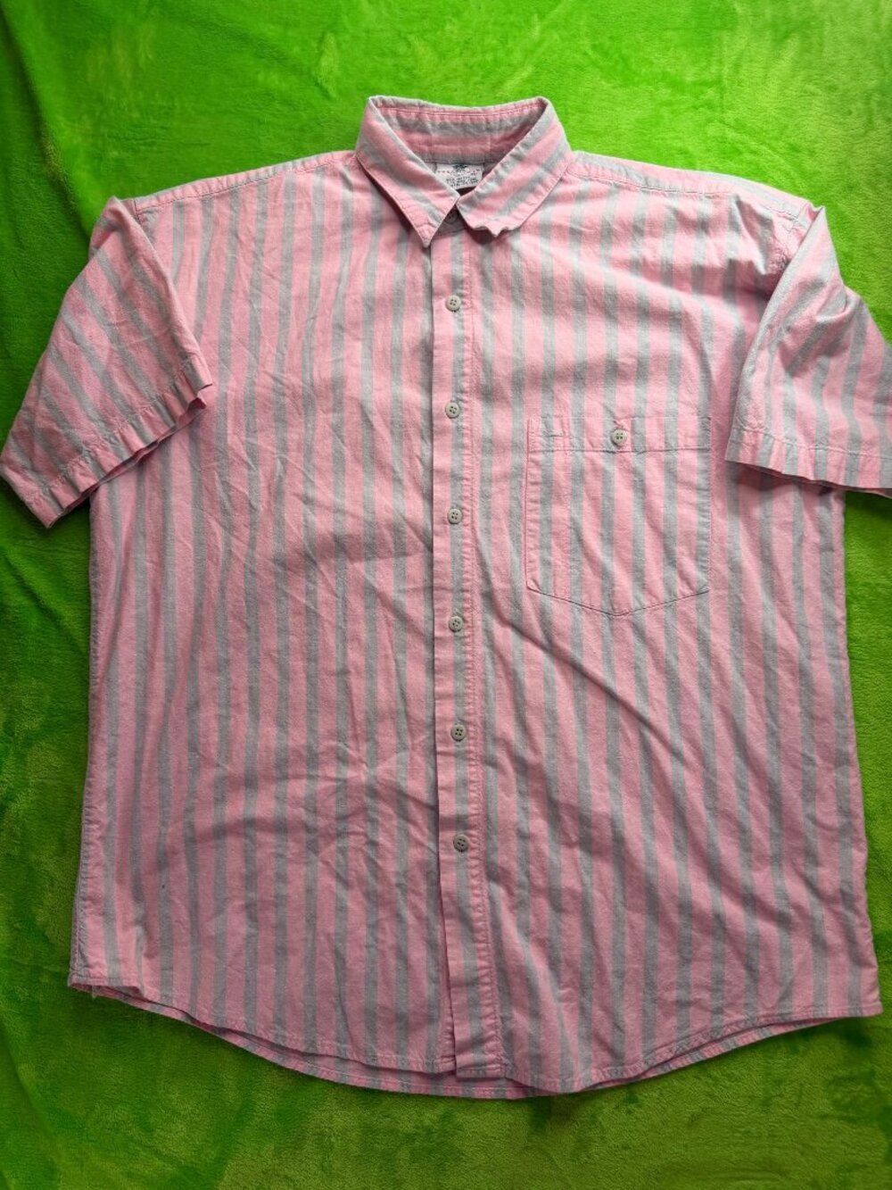 Vintage Cucamonga Clothing Co Striped Shirt Sz M Pink 80s